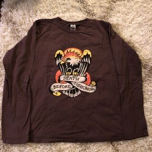 Ed Hardy Long Sleeve Shirt Death Before Dishonor